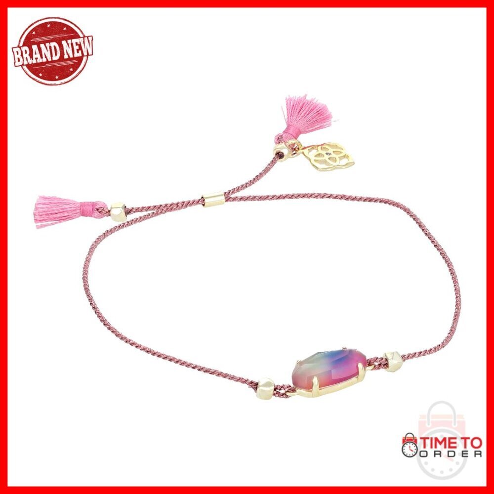 Gold-Plated Brass Charm Bracelet with Lobster Claw Clasp, One Size